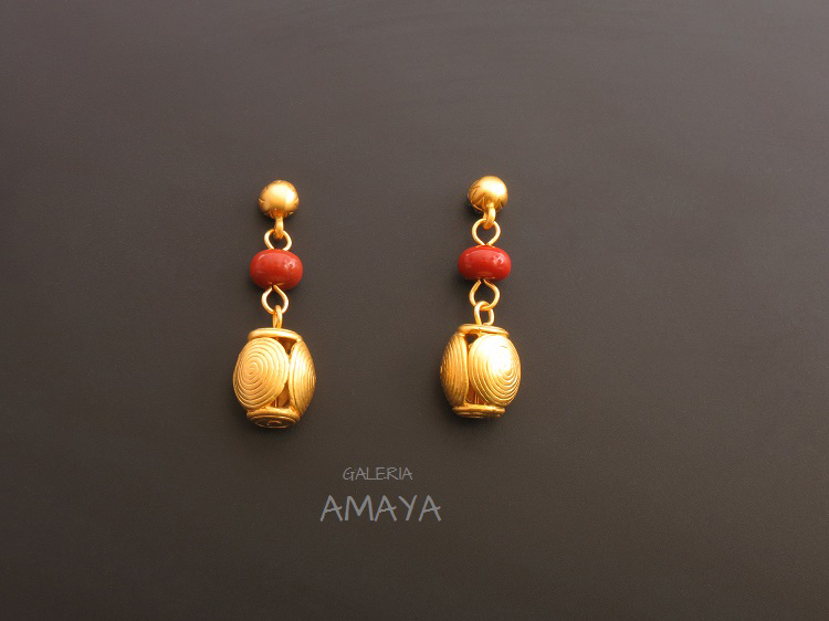 Pre-Columbian jewellery earrings - By GaleriaAMAYA.com