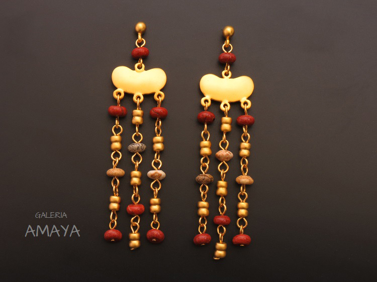 Pre-Columbian jewellery earrings - By GaleriaAMAYA.com