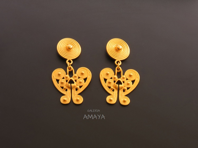 Tairona butterfly earings Pre-Columbian jewellery