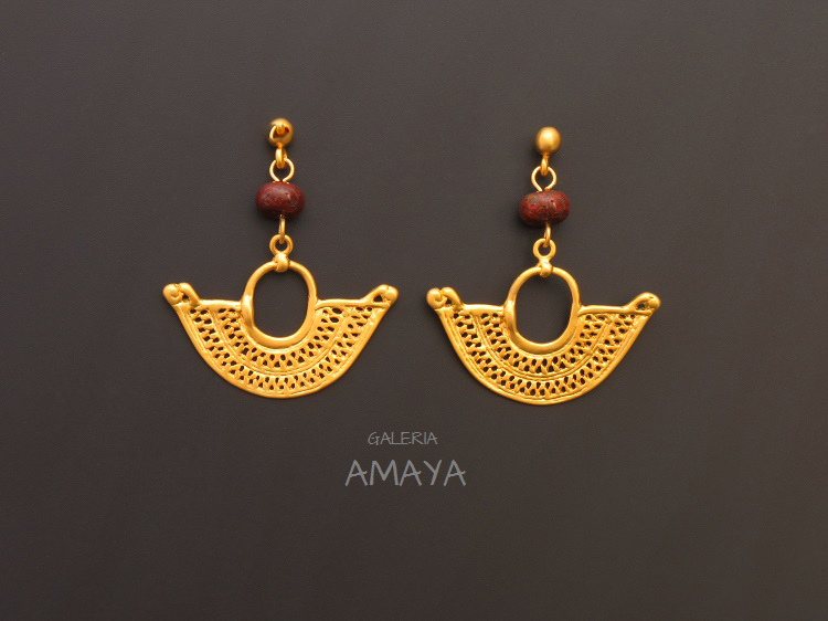 Pre-Columbian jewelery earrings - By GaleriaAMAYA.com